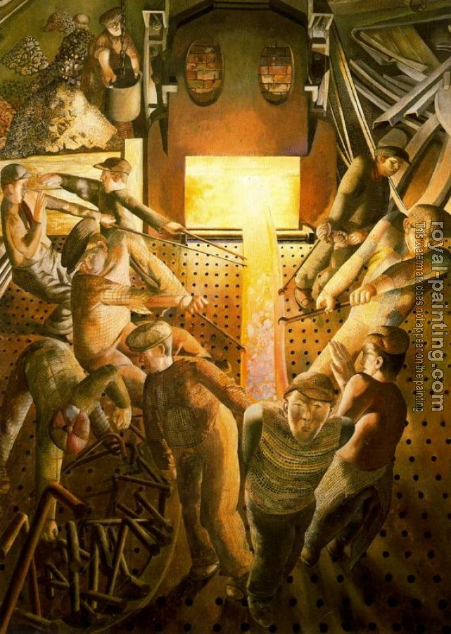 Stanley Spencer : Shipbuilding On the Clyde Furnaces